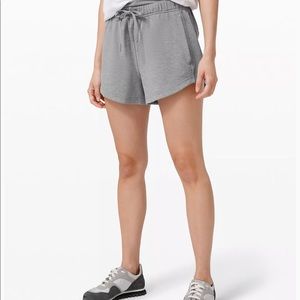 Lululemon athletica inner glow terry shorts grey